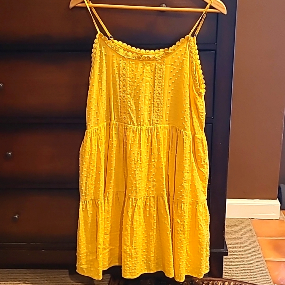 Yellow eyelet sundress sizeM